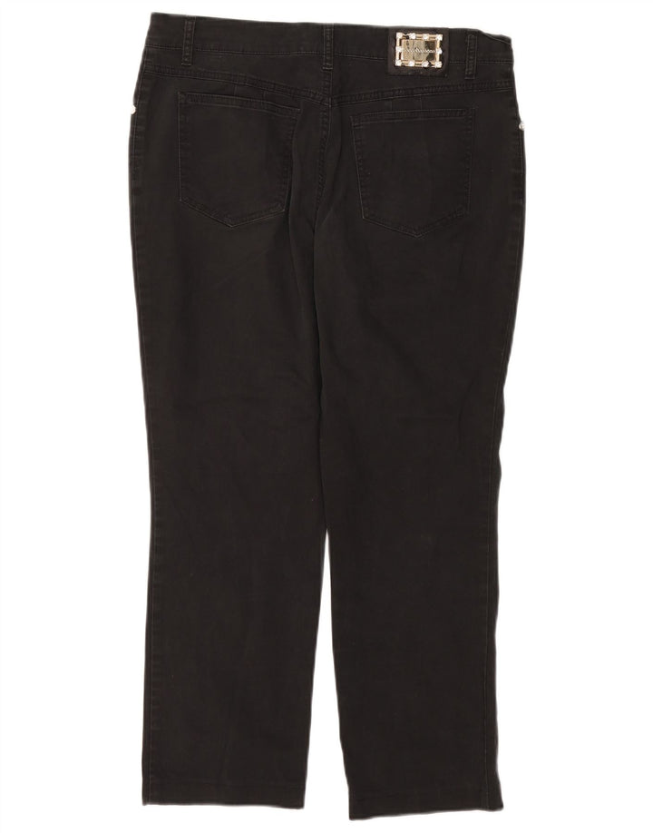 ROCCOBAROCCO Womens Tapered Cropped Trousers W34 L25 Black