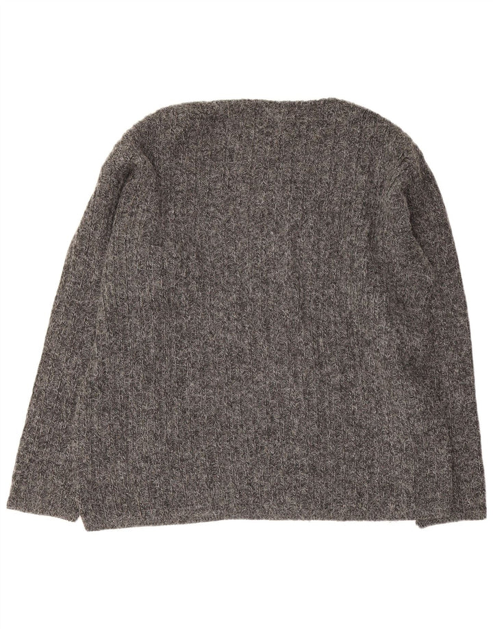 Rifle - Jersey con cuello en V para hombre, acrílico gris grande