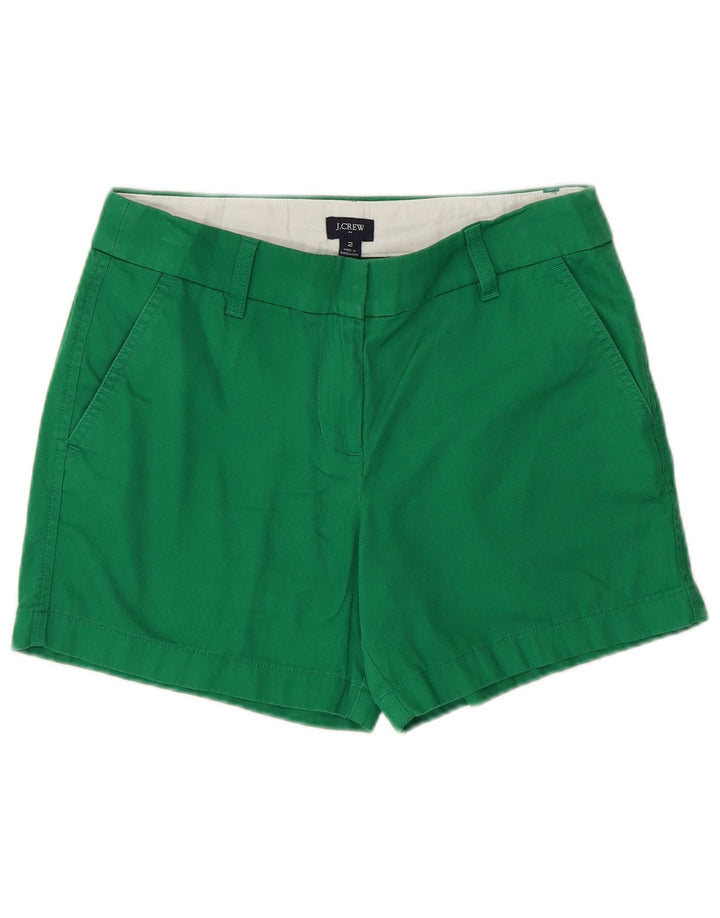J. CREW Pantalones cortos chinos para mujer US 2 XS W28 Algodón verde