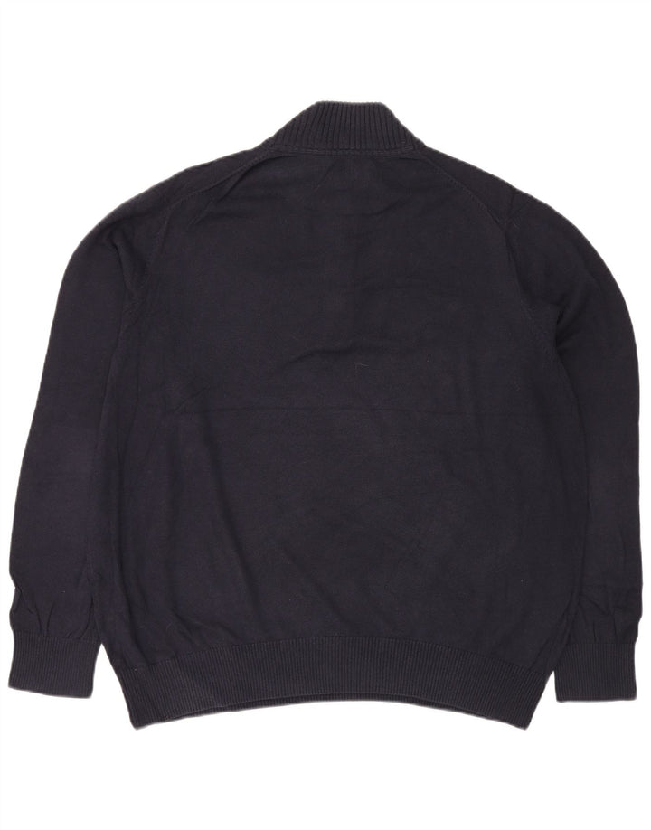 EDDIE BAUER Jersey Hombre con Cremallera y Cuello XL Algodón Azul Marino