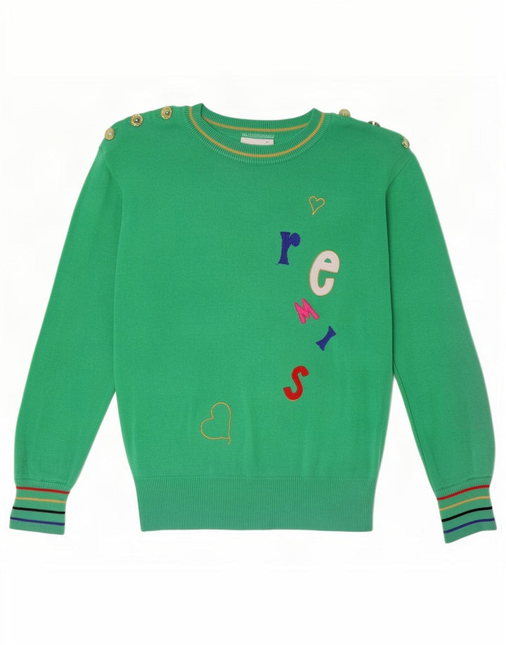 Basler Suéter gráfico con cuello redondo para mujer UK 40 Verde medio
