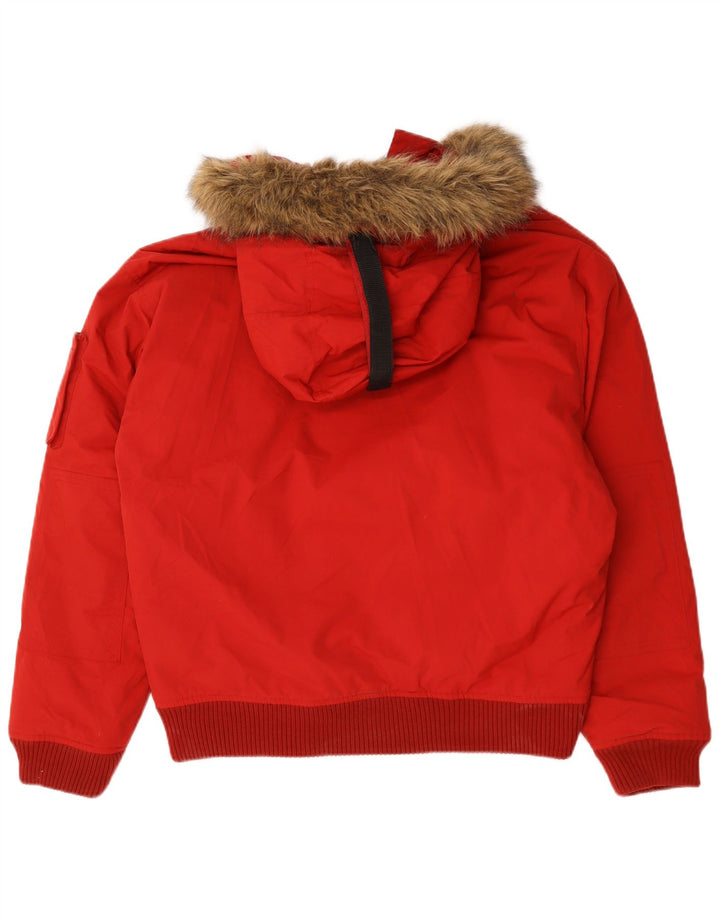 Helly Hansen Chaqueta acolchada con capucha para hombre UK 40 Large Nylon rojo