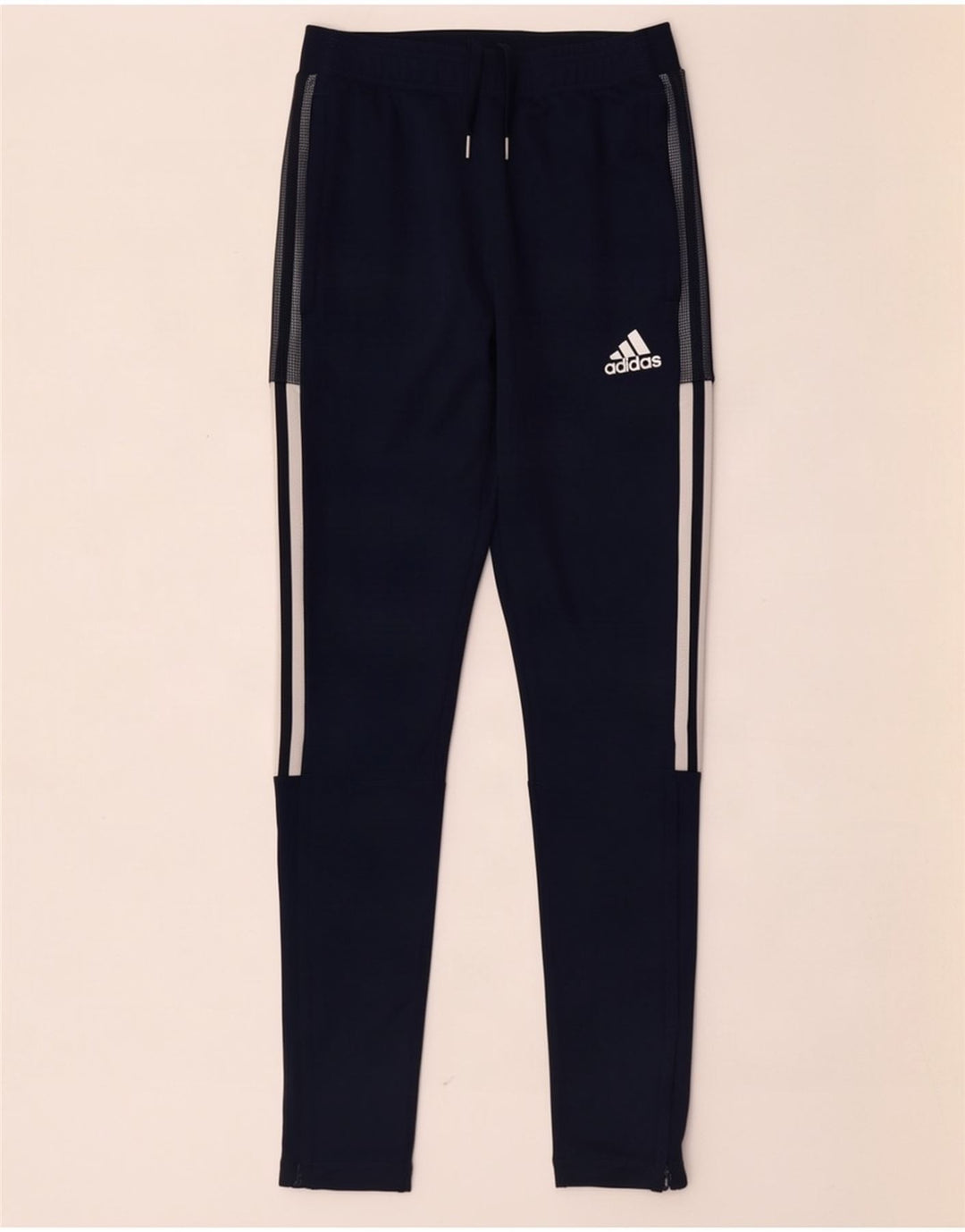 Adidas Pantalones de chándal para mujer UK 10 Small Azul marino Poliéster