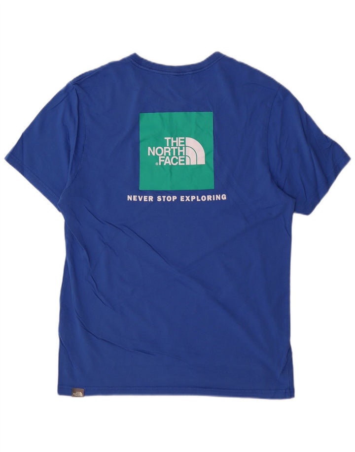 The North Face Hombre Camiseta Gráfica Top Algodón Azul Medio