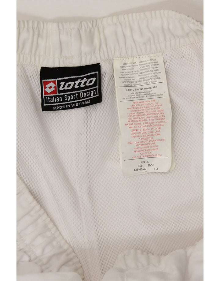 Lotto Shorts deportivos para hombre UK 40/42 Large Poliéster blanco