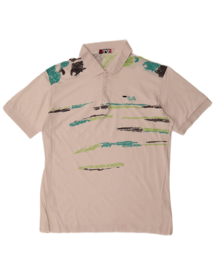 Fila Polo para hombre IT 48 Medium Off White Stripes