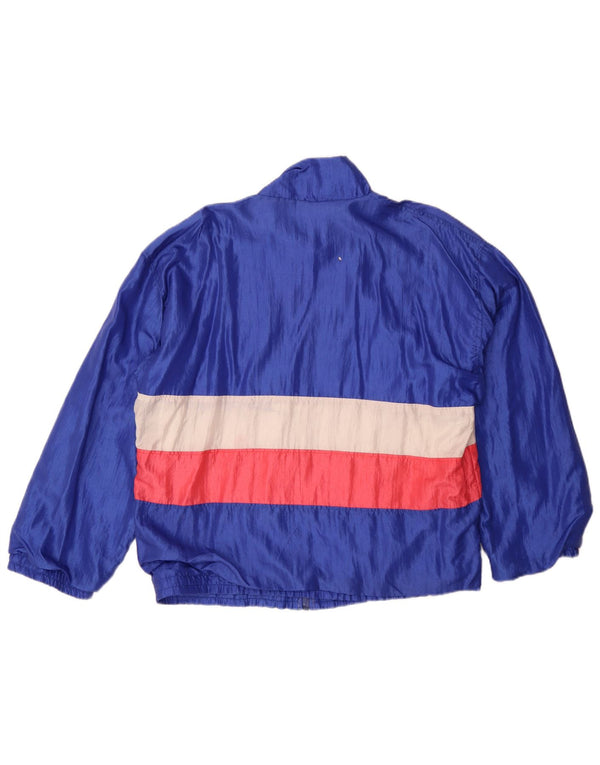 Diadora Chaqueta de chándal para hombre con diseño en bloques de color azul grande