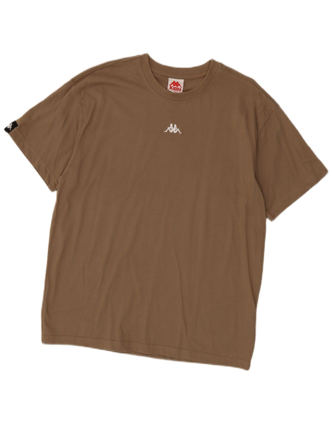 Kappa Hombre Camiseta Top Grande Marrón Algodón