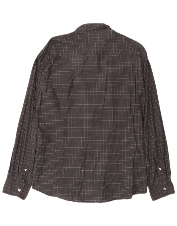 Camisa Massimo Dutti Hombre XL Cuadros Gris