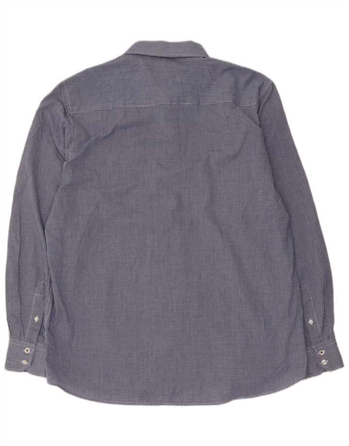 PIERRE CARDIN Camisa de corte regular para hombre 2XL Poliéster a cuadros azul