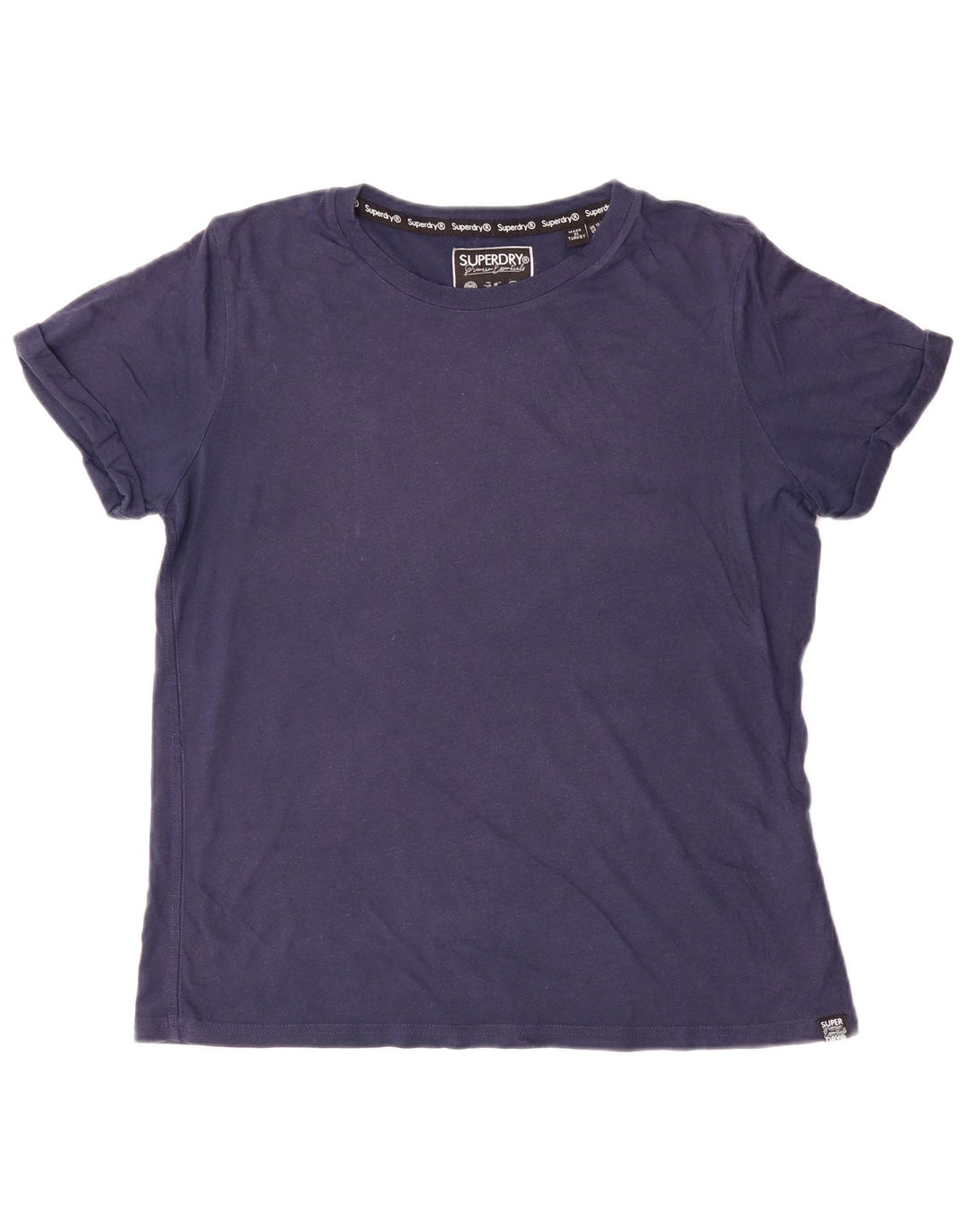 Superdry Camiseta para Mujer Top UK 40 Medium Azul Marino Algodón