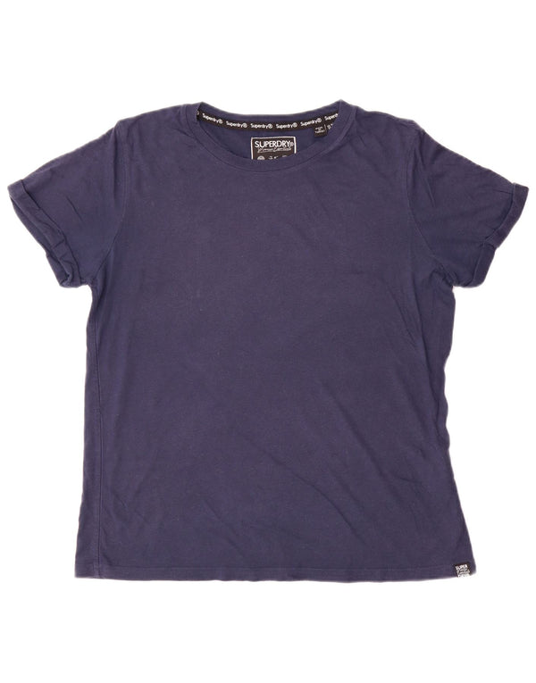 Superdry Camiseta para Mujer Top UK 40 Medium Azul Marino Algodón