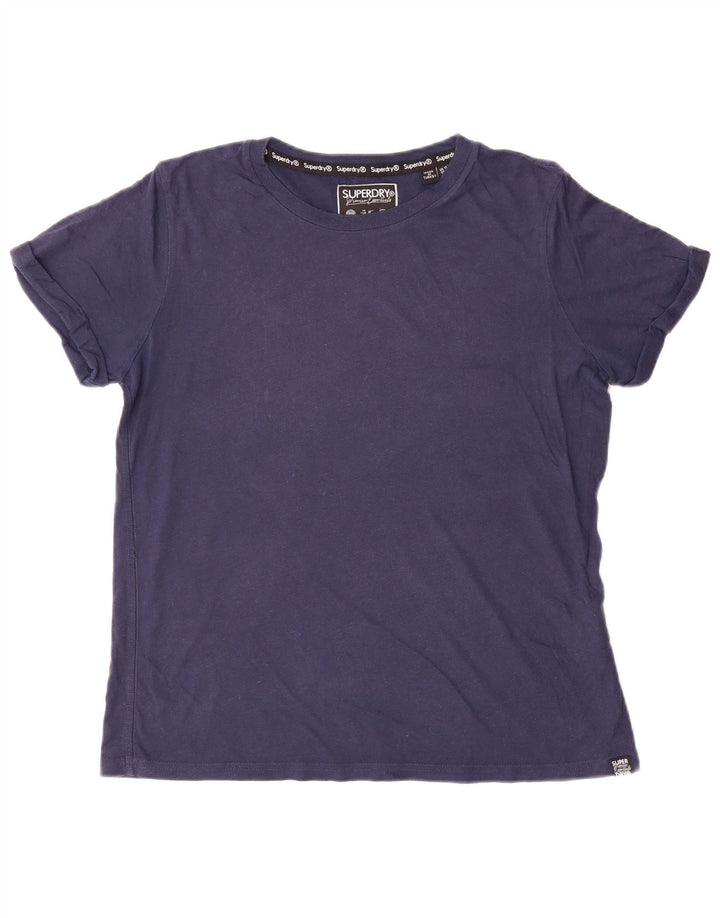 Superdry Camiseta para Mujer Top UK 40 Medium Azul Marino Algodón