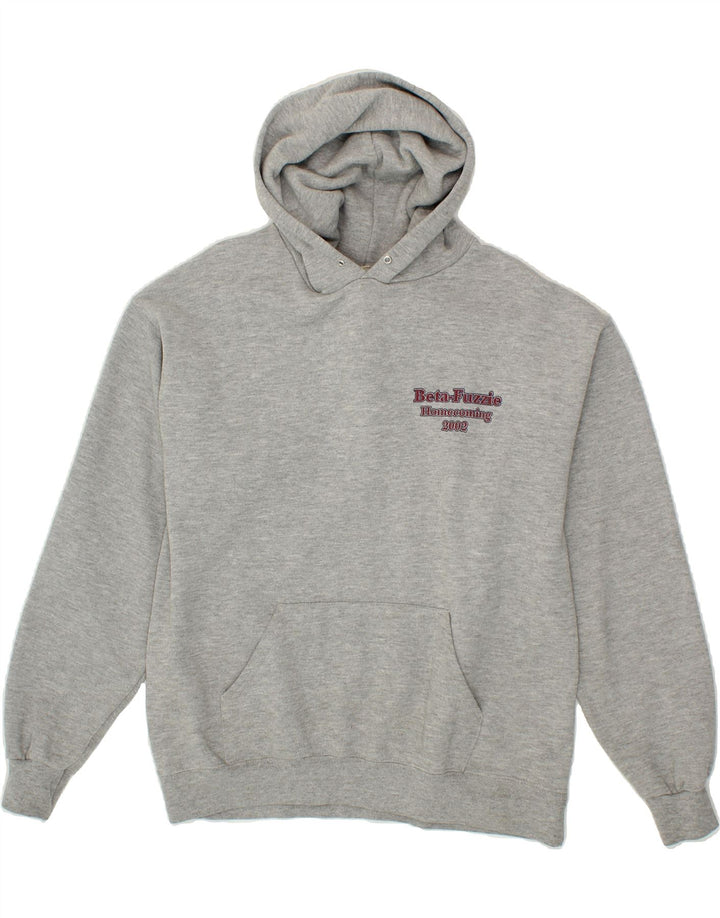 LEE Womens Graphic Hoodie Jumper UK 16 Large Grey Vintage Lee and Second-Hand Lee from Messina Hembry 