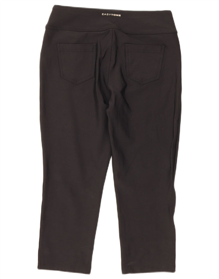 Pantalón Capri Reebok Mujer W28 L19 Nylon Negro