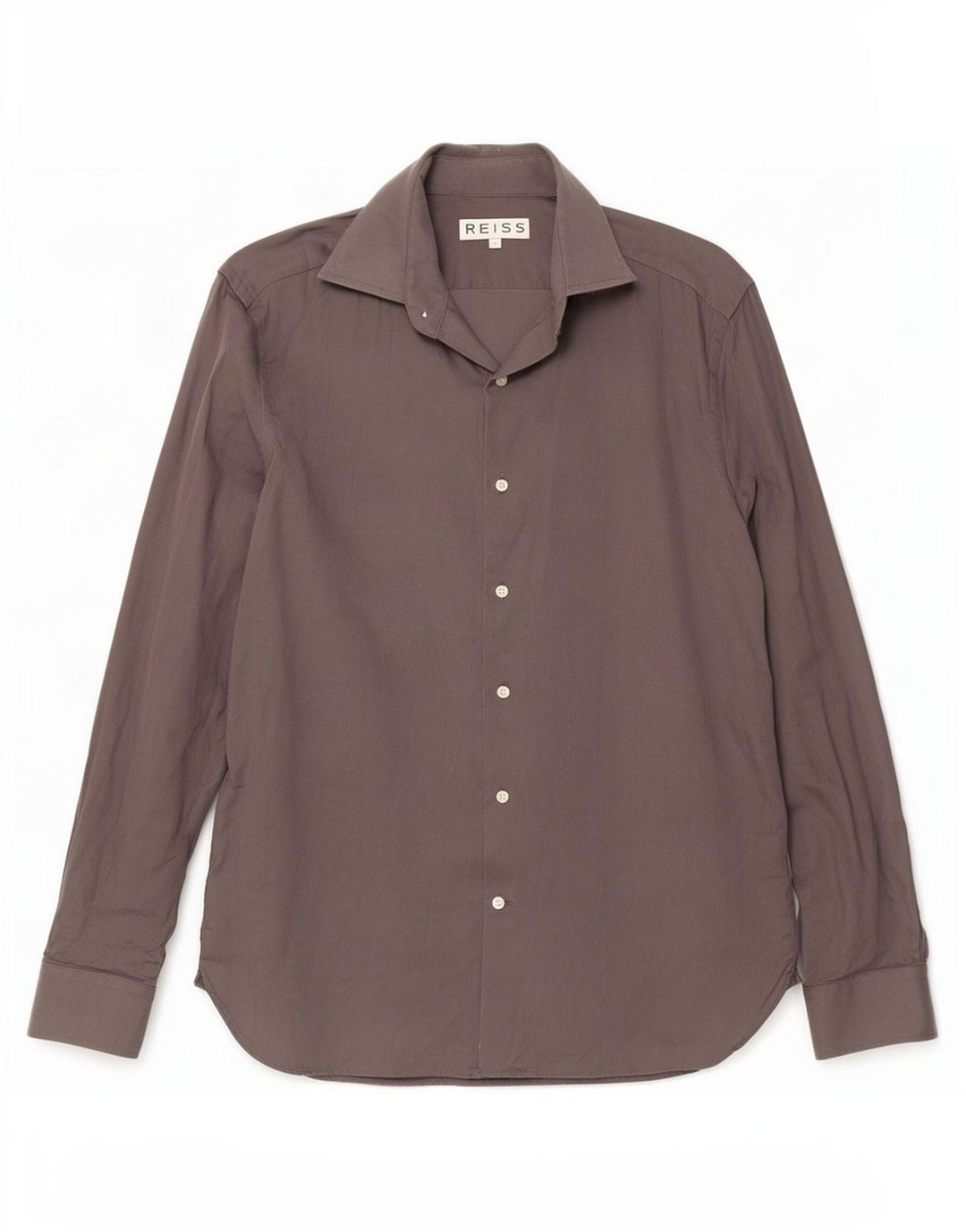 Camisa Reiss Hombre Small Gris Algodón