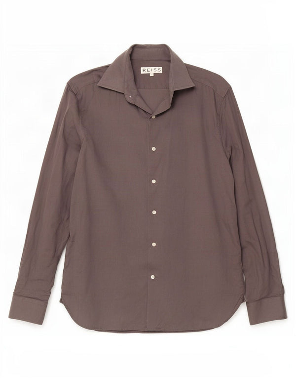 Camisa Reiss Hombre Small Gris Algodón