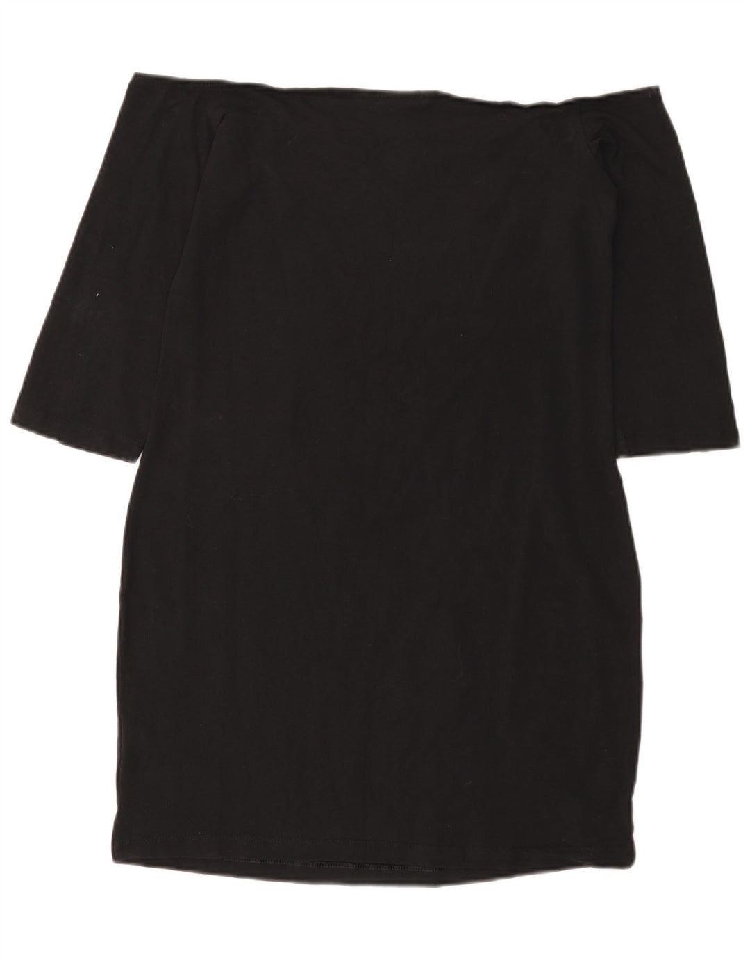 ADIDAS Vestido con hombros descubiertos para mujer UK 40 XL Algodón negro
