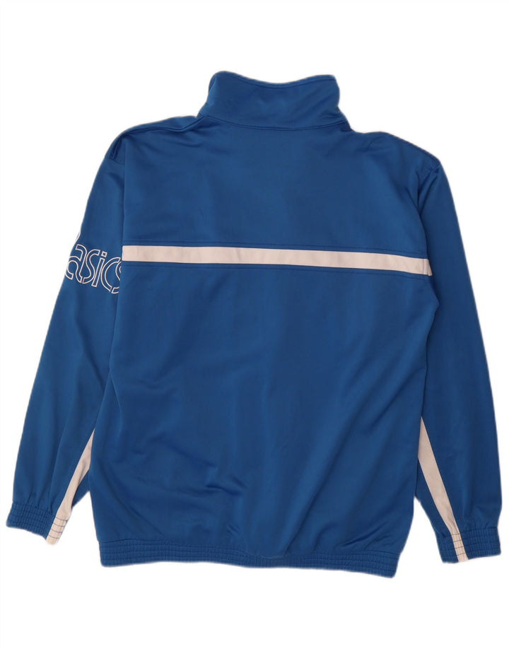Asics Hombre Graphic Chándal Top Chaqueta Poliéster Colorblock Azul Medio