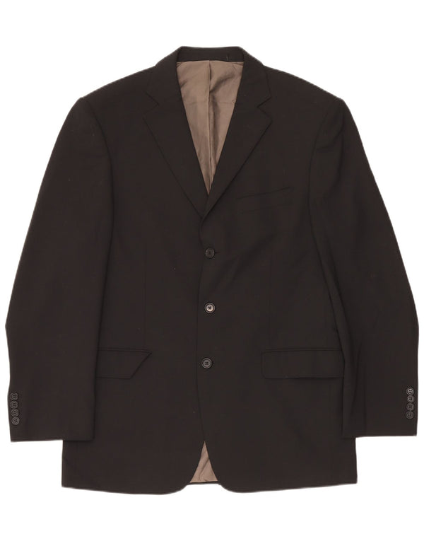 Marks & Spencer Chaqueta tipo blazer de 3 botones para hombre UK 40 Grande Poliéster negro