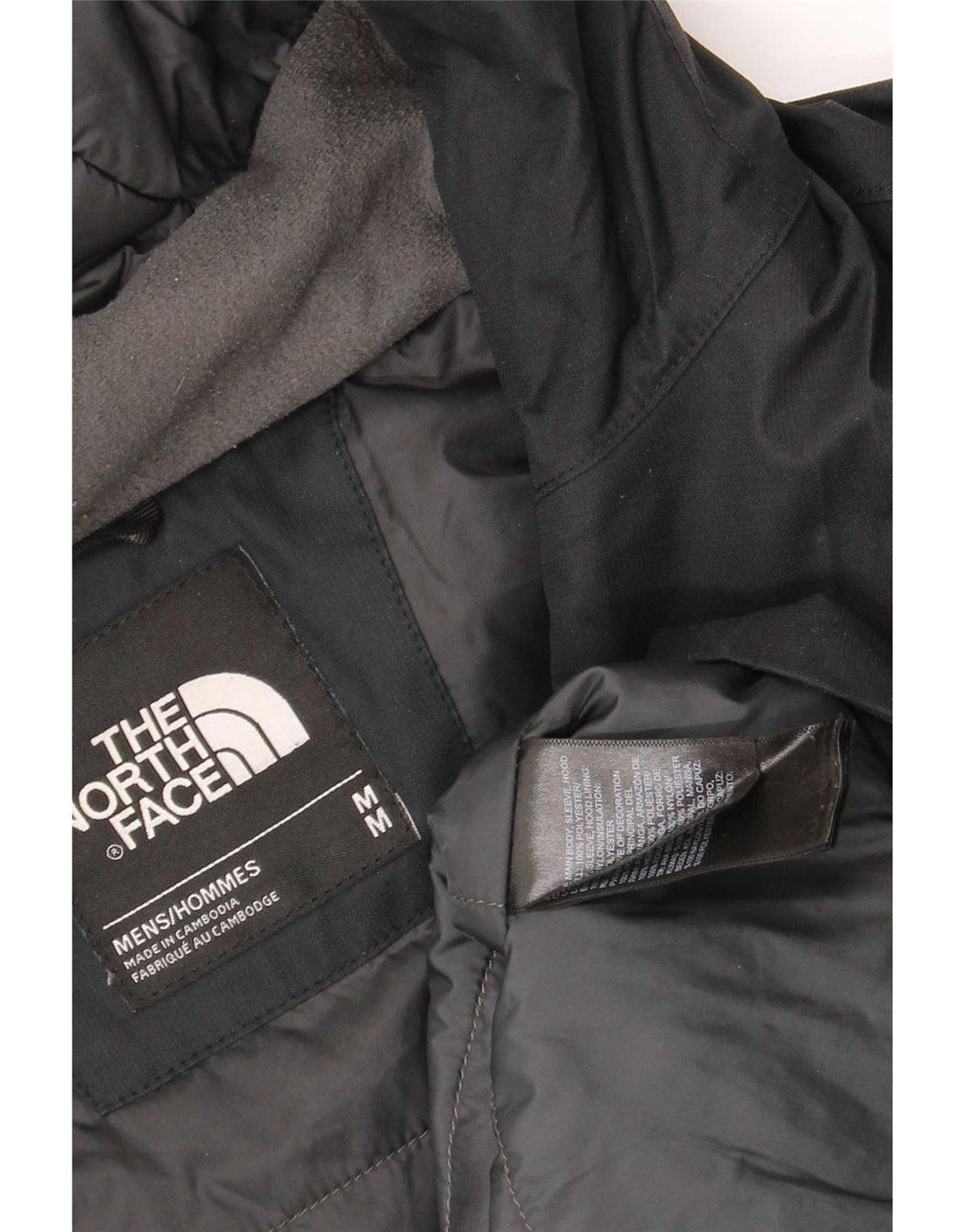 The North Face Chaqueta cortavientos con capucha para hombre UK 38 Mediano Negro Poliéster