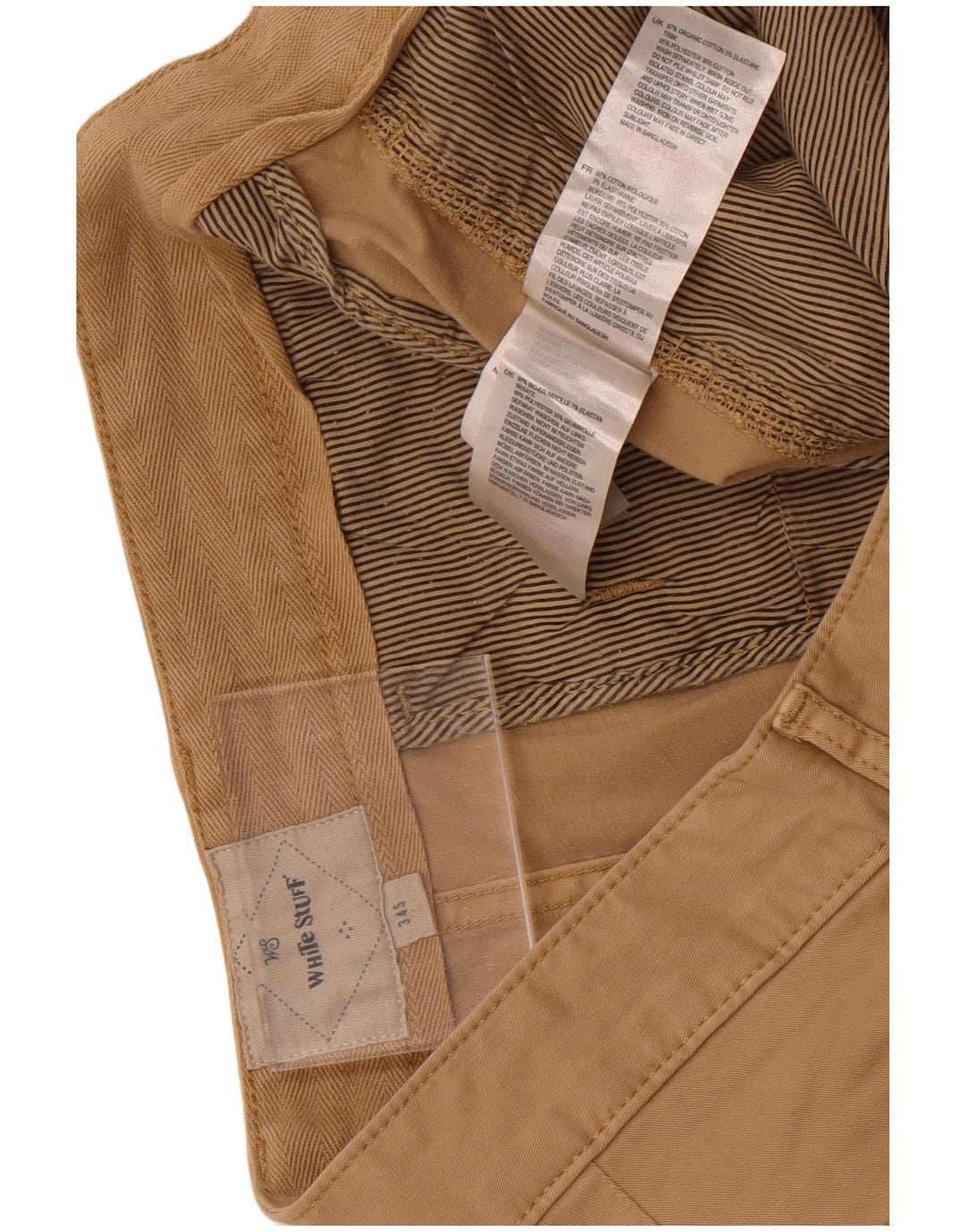 Pantalones cortos chinos para hombre White Stuff W34 Algodón beige grande
