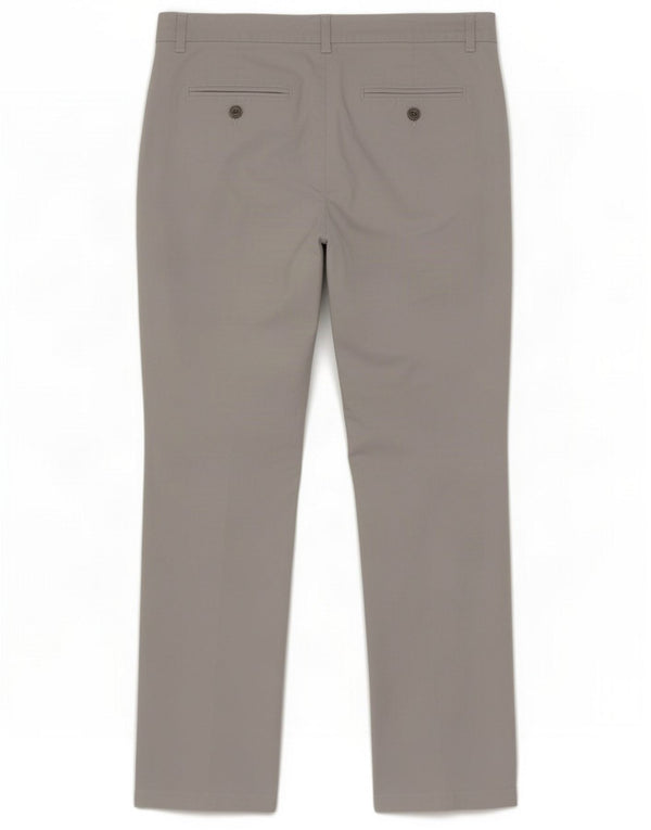 Pantalones chinos rectos de fin de semana Max Mara para mujer UK 12 Medium W30 L27 Grey