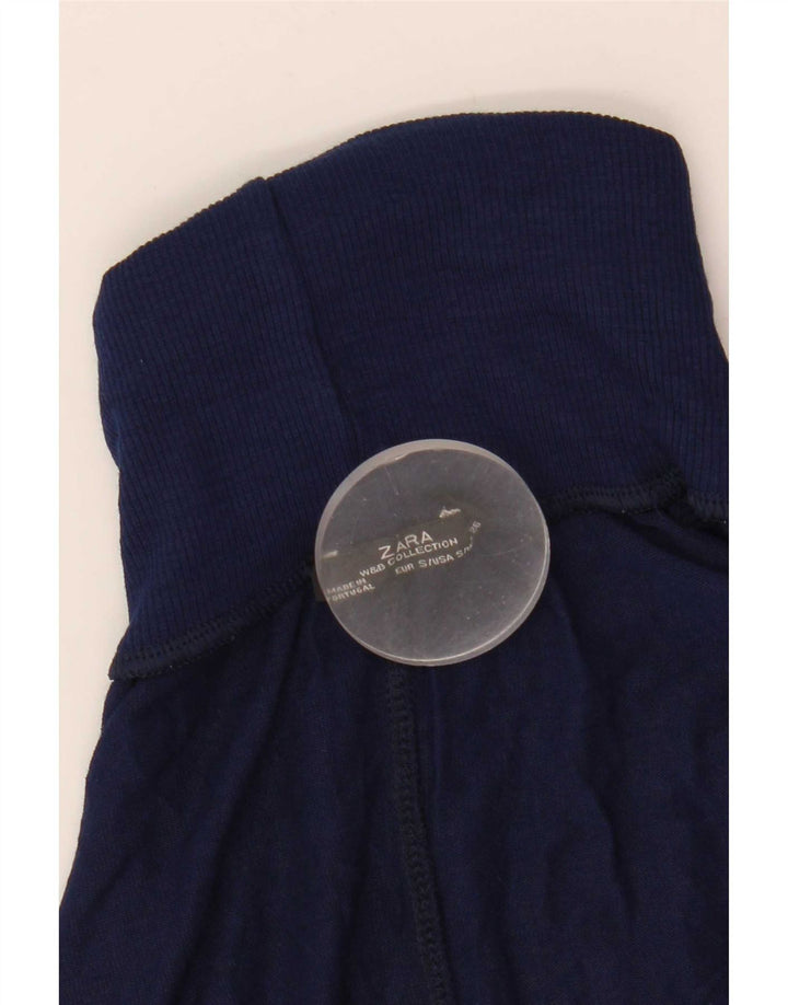 Zara Mujer Oversize Roll Neck Jumper Sweater UK 10 Small Azul Marino