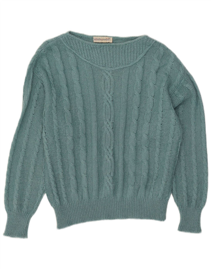 Roberta Puccini Jersey con cuello barco para mujer IT 46 Acrílico azul grande