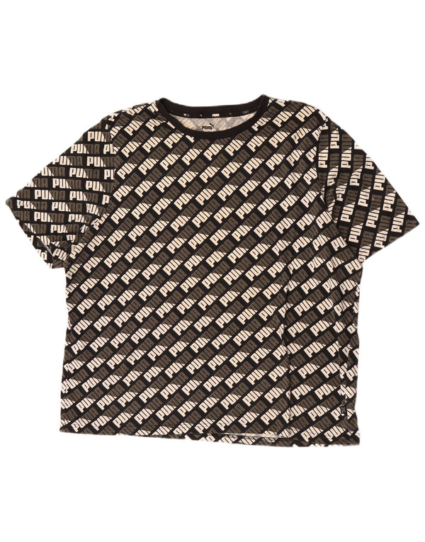 Puma Camiseta gráfica para hombre Top 2XL Algodón negro