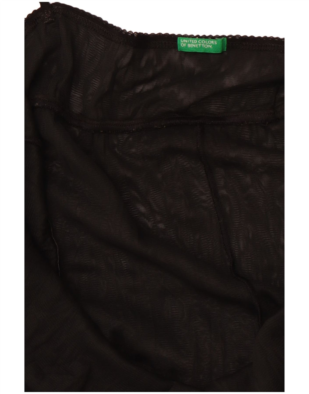 BENETTON Top Cami para Mujer UK 42 Mediano Negro