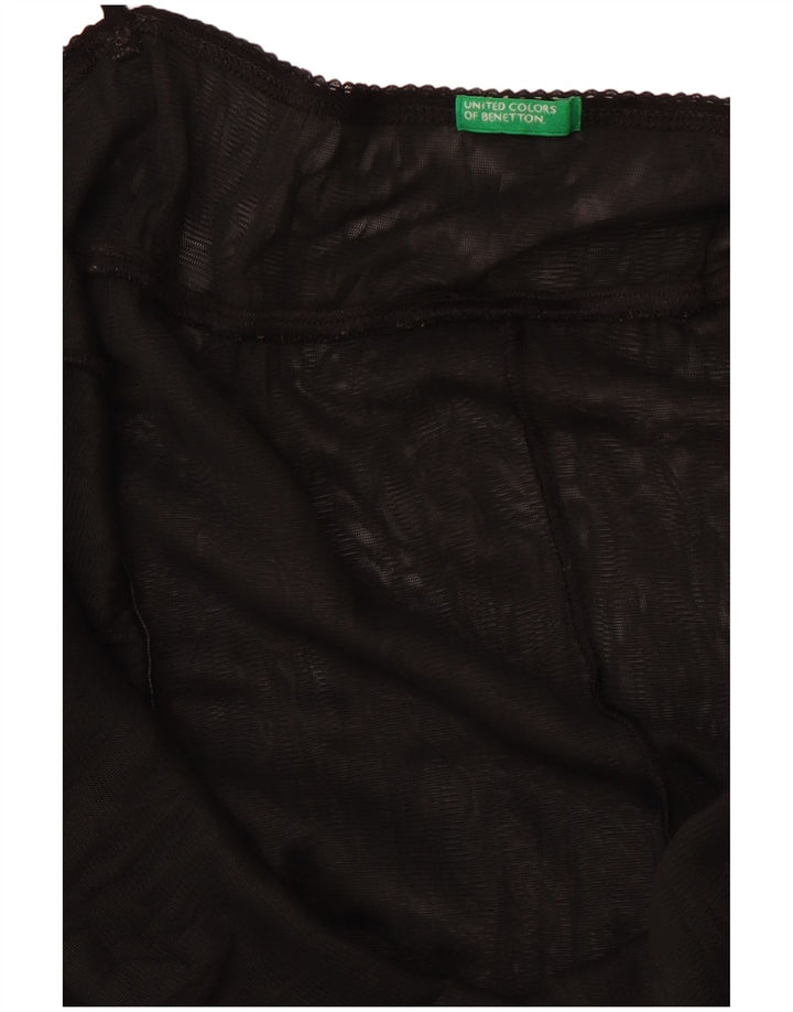 BENETTON Top Cami para Mujer UK 42 Mediano Negro