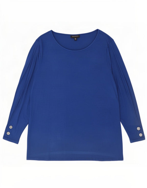 Marks & Spencer Top tipo túnica extragrande con autógrafo para mujer UK 20 2XL Viscosa azul