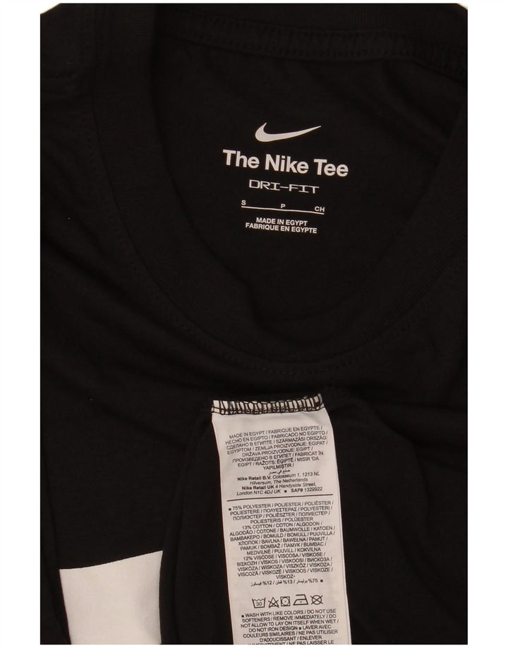 NIKE Camiseta Dri Fit Graphic para Hombre Top pequeño poliéster Negro