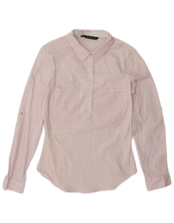 Zara - Jersey de manga larga para mujer, talla 40, algodón paisley rosa mediano