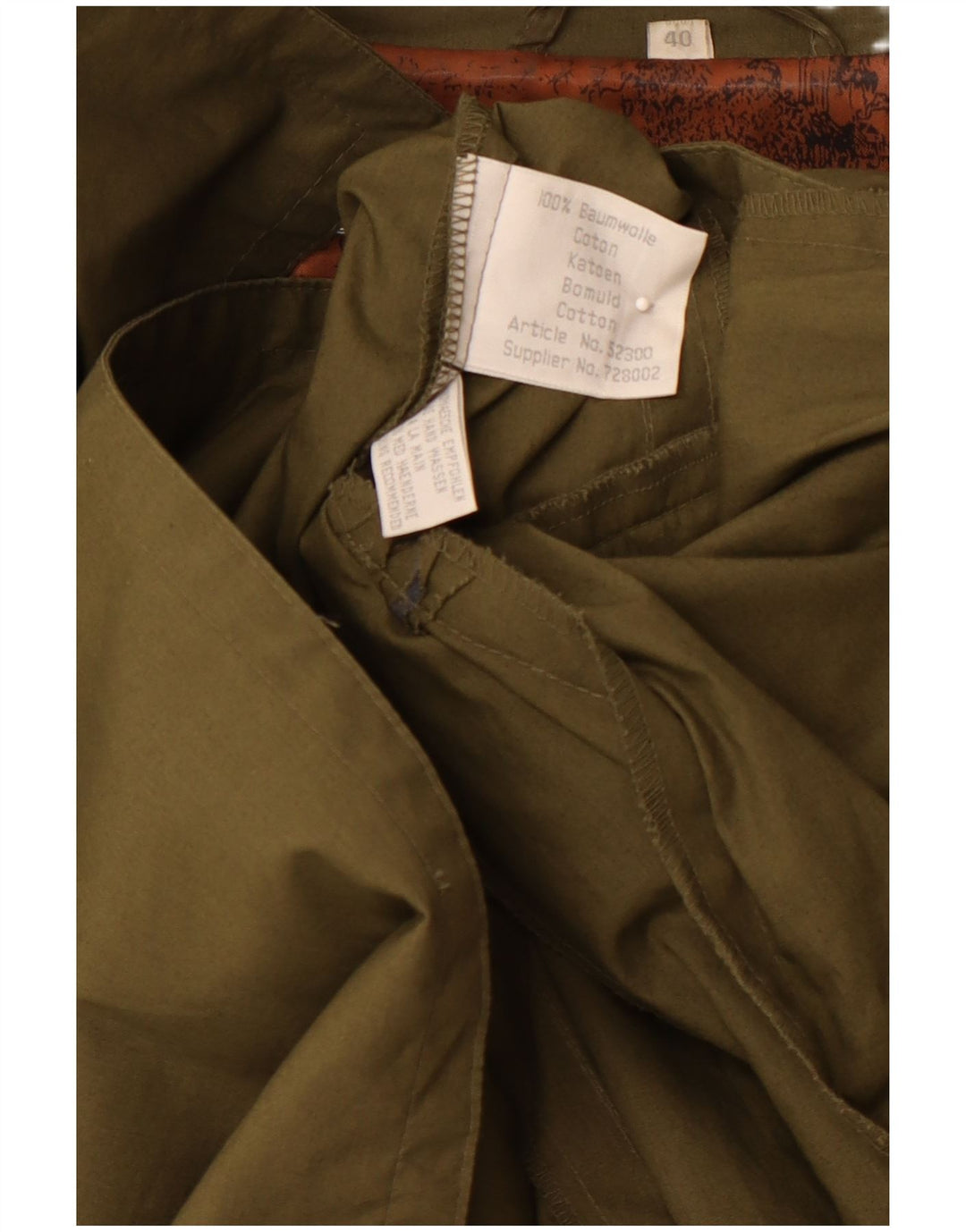 VINTAGE Gabardina para Mujer EU 40 Algodón Caqui Medio