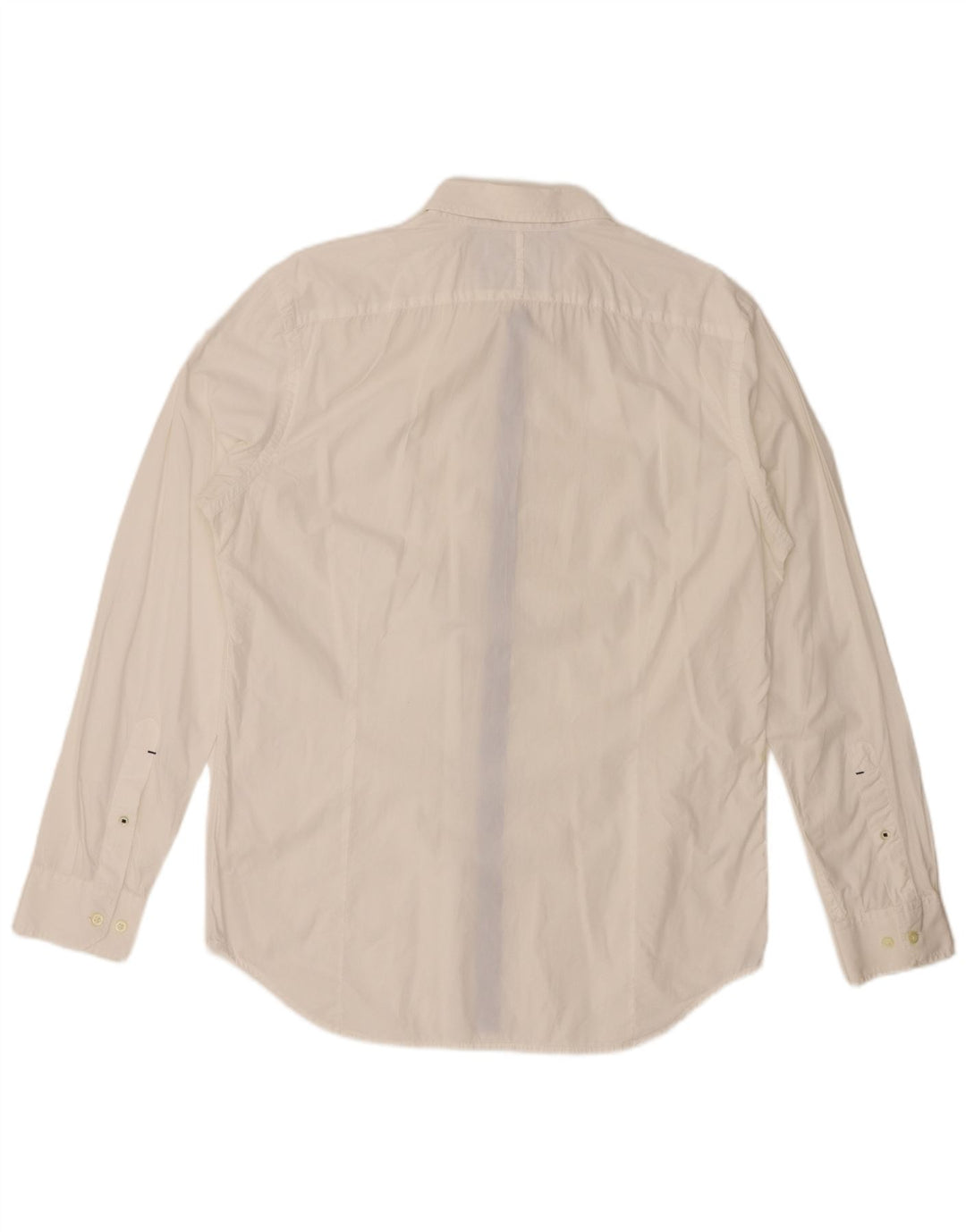 BANANA REPUBLIC Camisa ajustada a medida para hombre Algodón blanco grande