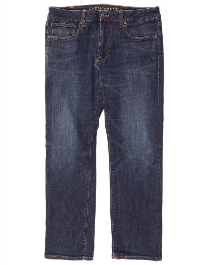 AMERICAN EAGLE OUTFITTERS Vaqueros rectos para hombre W34 L30 Algodón azul