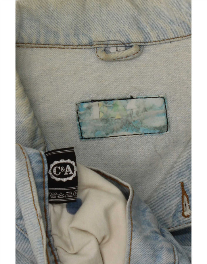 C&A Chaqueta vaquera extragrande corta para mujer Reino Unido 46 Algodón azul grande