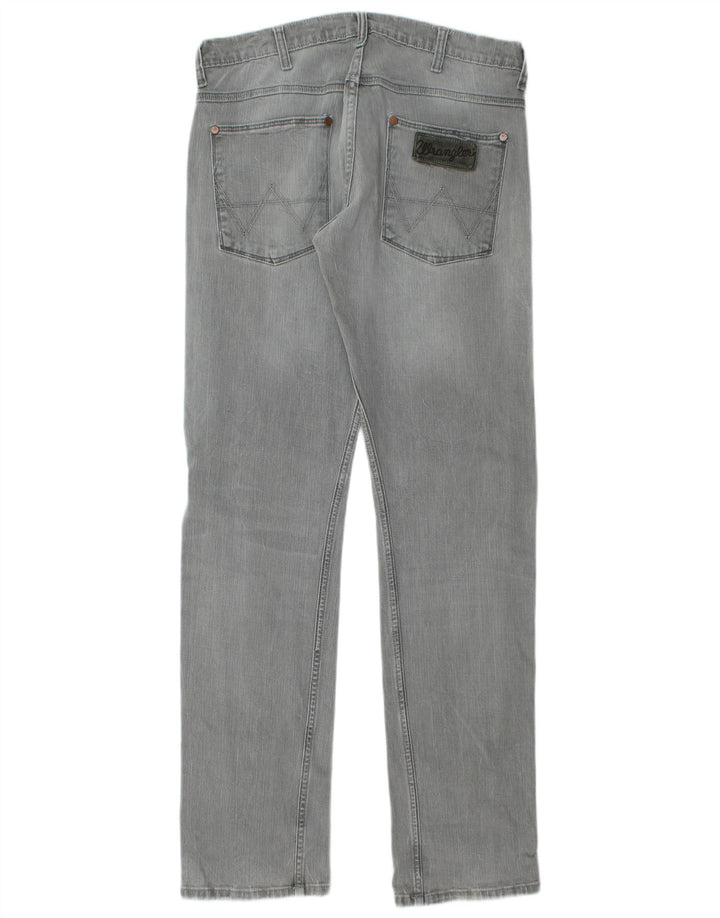 Wrangler Vaqueros rectos Crank para hombre W34 L36 Algodón gris