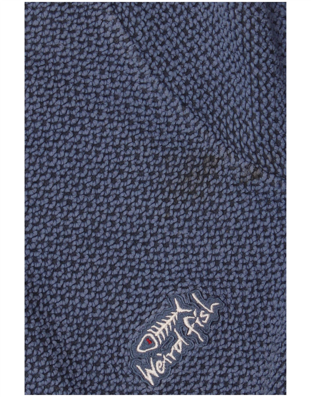 WEIRD FISH Sudadera con Cuello y Cremallera para Hombre Jersey pequeño de algodón Azul