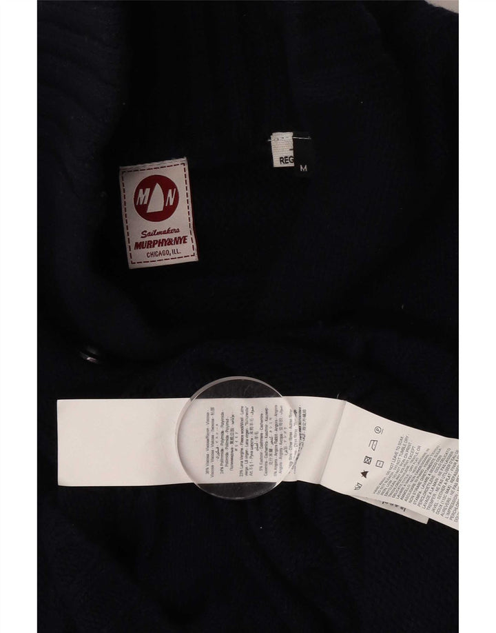 Murphy & Nye Jersey con cuello tipo chal para hombre de viscosa azul marino medio