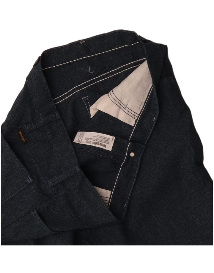WRANGLER Pantalones casuales rectos para hombre W36 L29 Poliéster azul marino