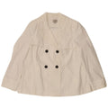 Marks & Spencer Gabardina corta para mujer UK 46 Grande Algodón blanco