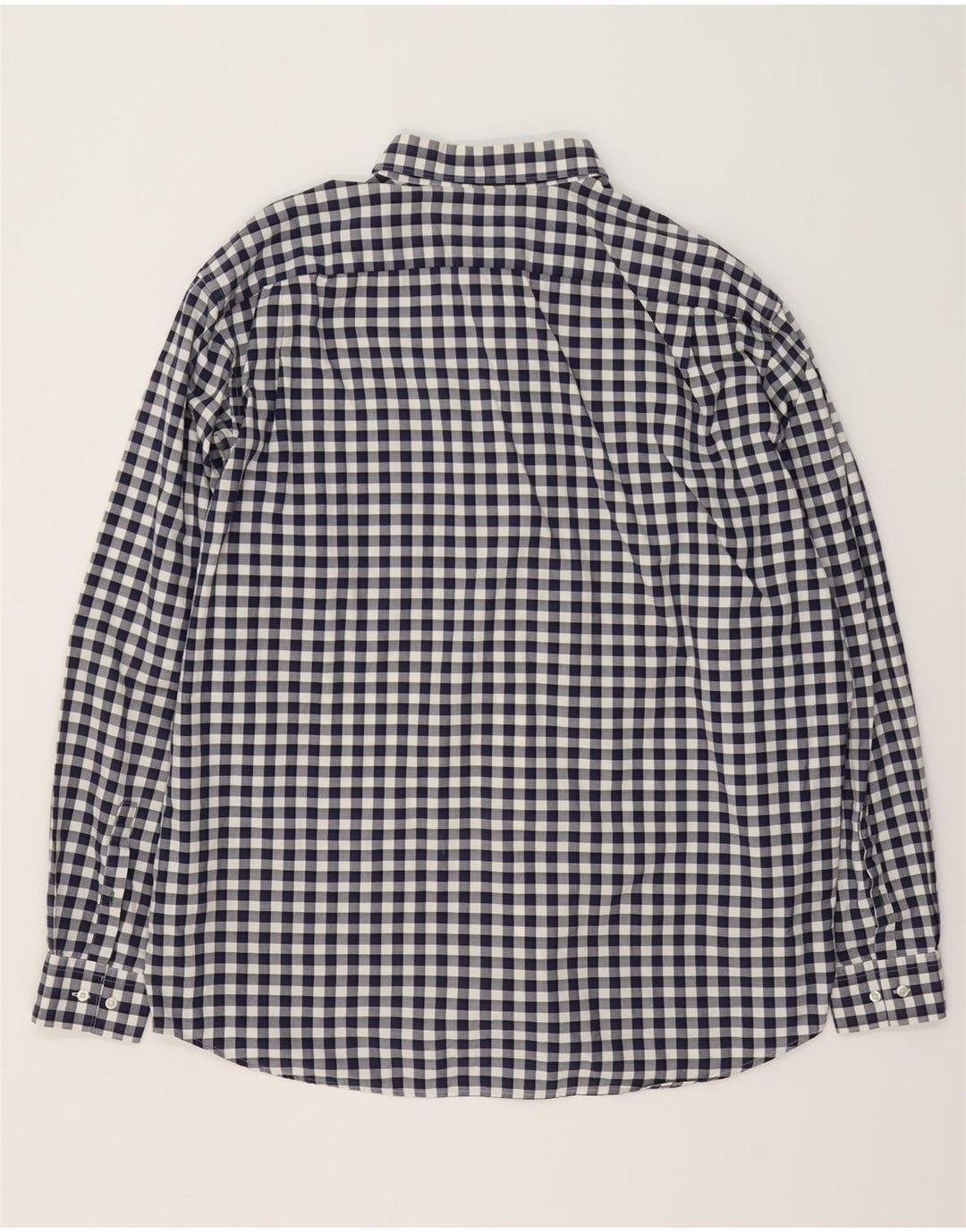 Camisa Lacoste Hombre Regular Fit Talla 46 2XL Algodón Vichy Azul Marino