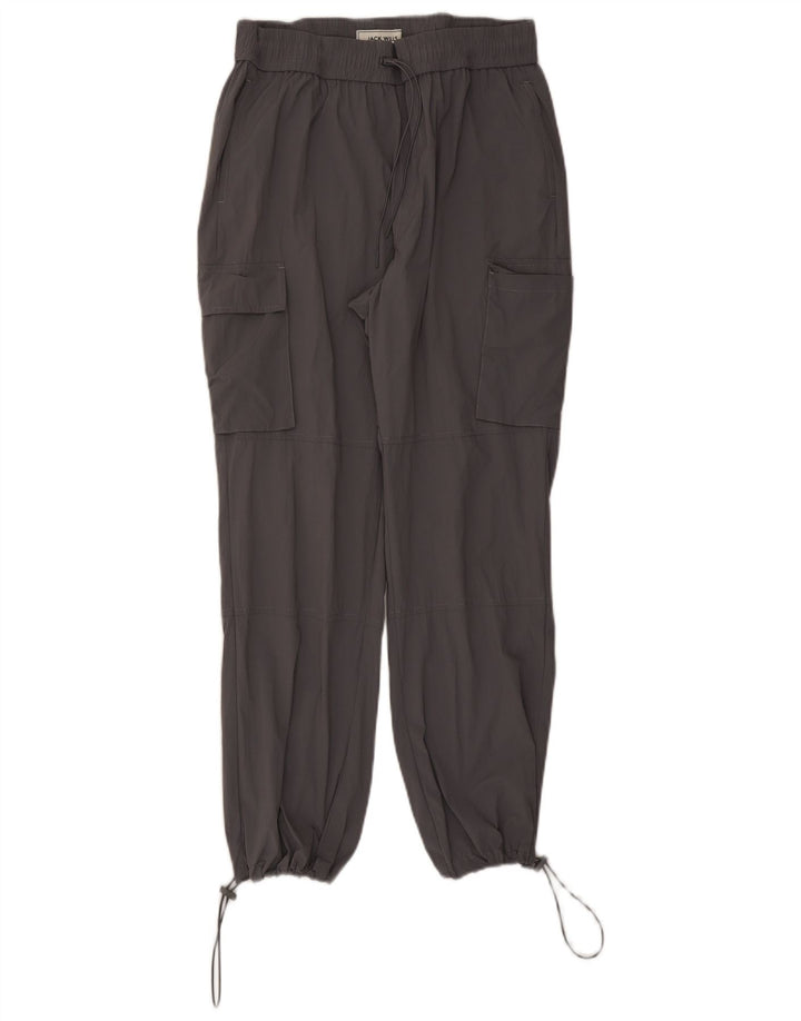 Jack Wills Mujer Joggers Cargo Pantalones Medianos W28 L26 Nylon Gris