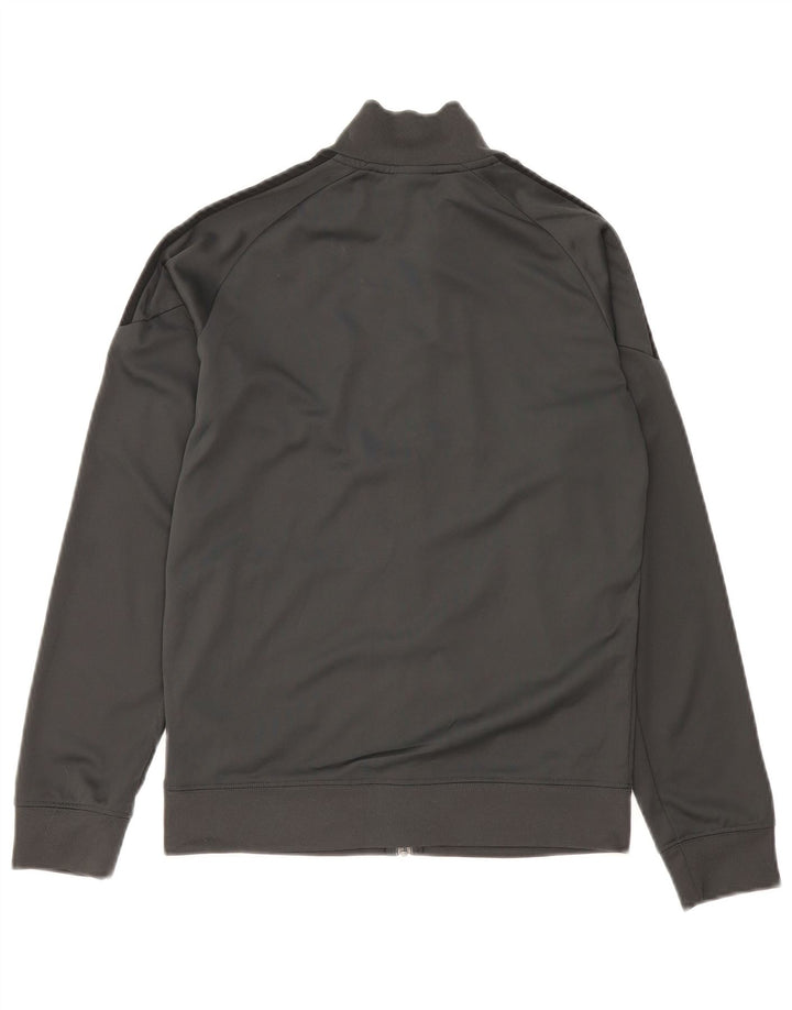 NIKE Boys Dri Fit Tracksuit Top Jacket 12-13 Years Large Grey Colourblock
