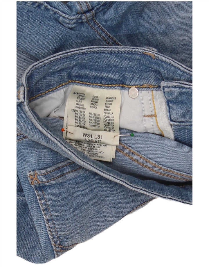 LEE Mujer Scarlett Skinny Jeans W31 L31 Algodón Azul