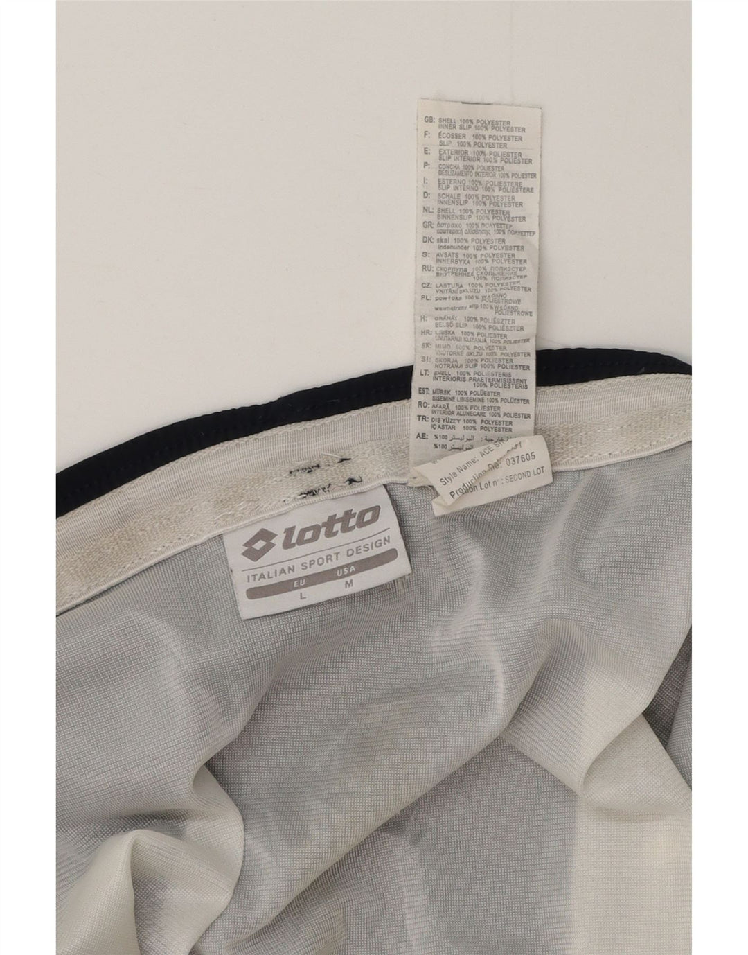 Lotto - Pantalones cortos deportivos para hombre, talla grande, poliéster azul marino