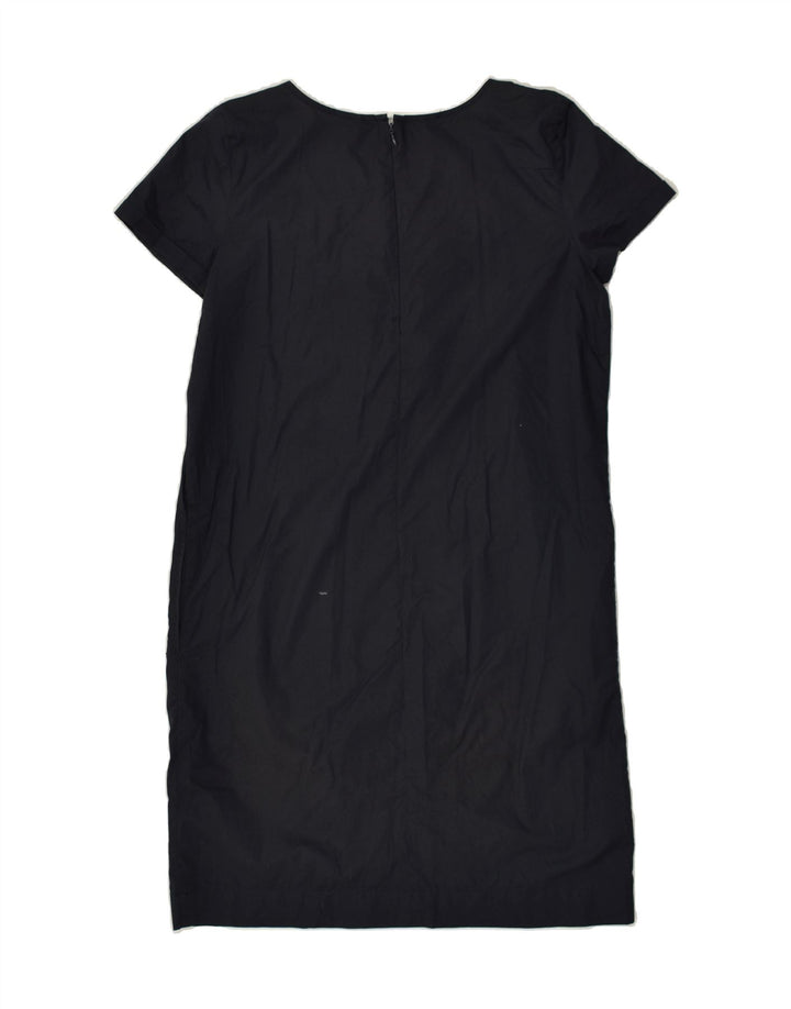 WOOLRICH Womens Shift Dress UK 14 Medium Navy Blue Cotton | Vintage Woolrich | Thrift | Second-Hand Woolrich | Used Clothing | Messina Hembry 